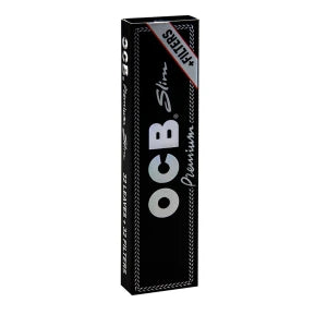 OCB Premium Papers with Filter Tips in a box, featuring 32 rolling papers for a smooth smoking experience.
