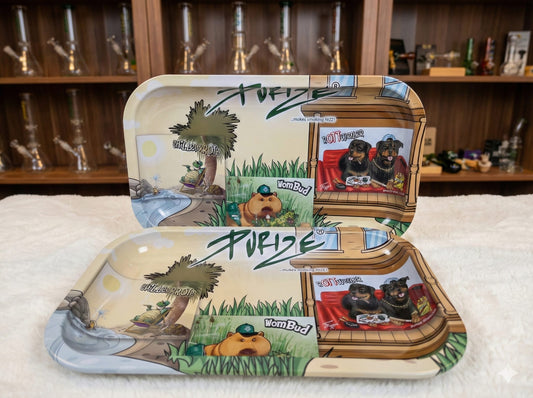 PURIZE Metal Rolling Tray Stigga-Zoo Design