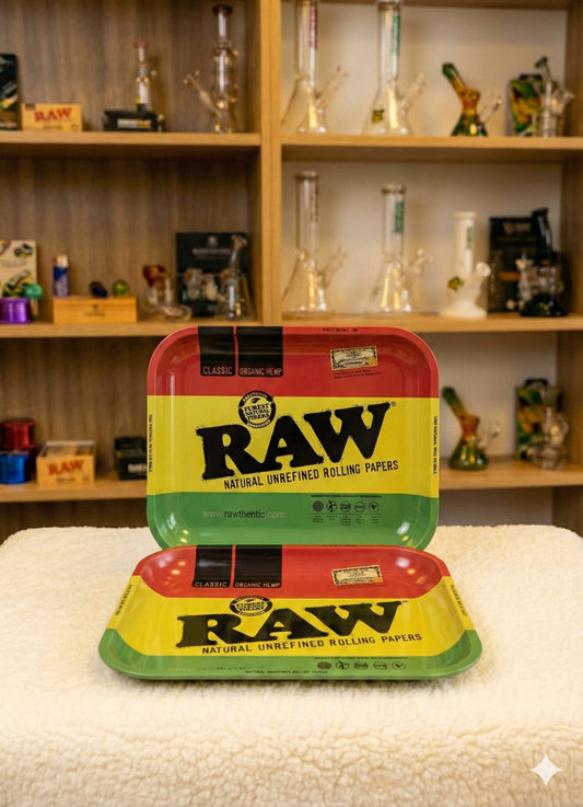 RAW Rasta Rolling Tray Large 34,0 × 27,5 cm